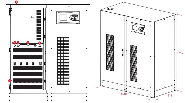 Схематичное изображние LEVELUPS T4 100-120 кВА